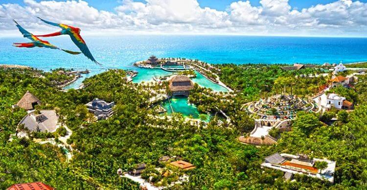 View of Xcaret Park in Cancun