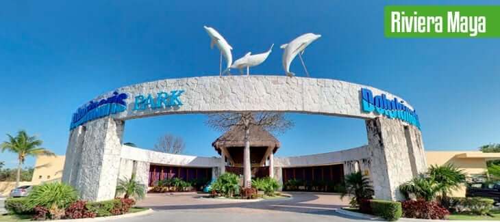 Entrance to Dolphinaris Park in Cancun