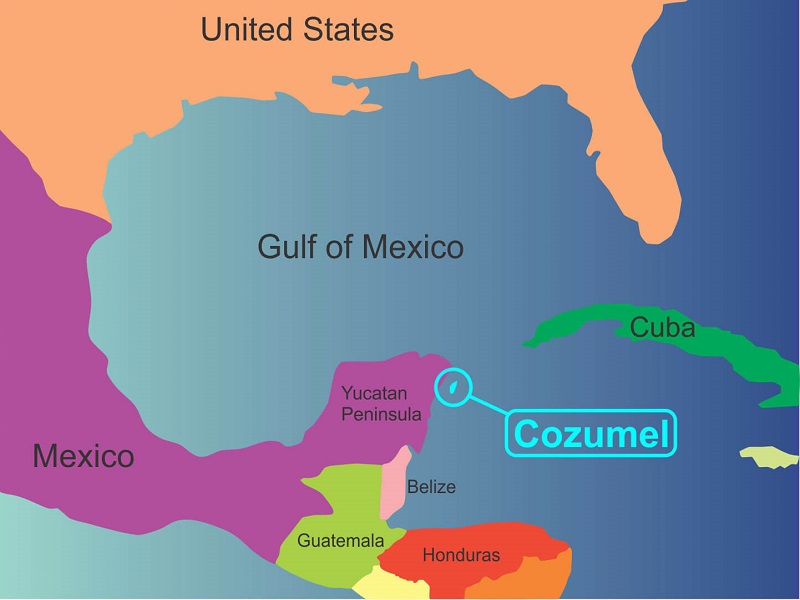 Cozumel Island map