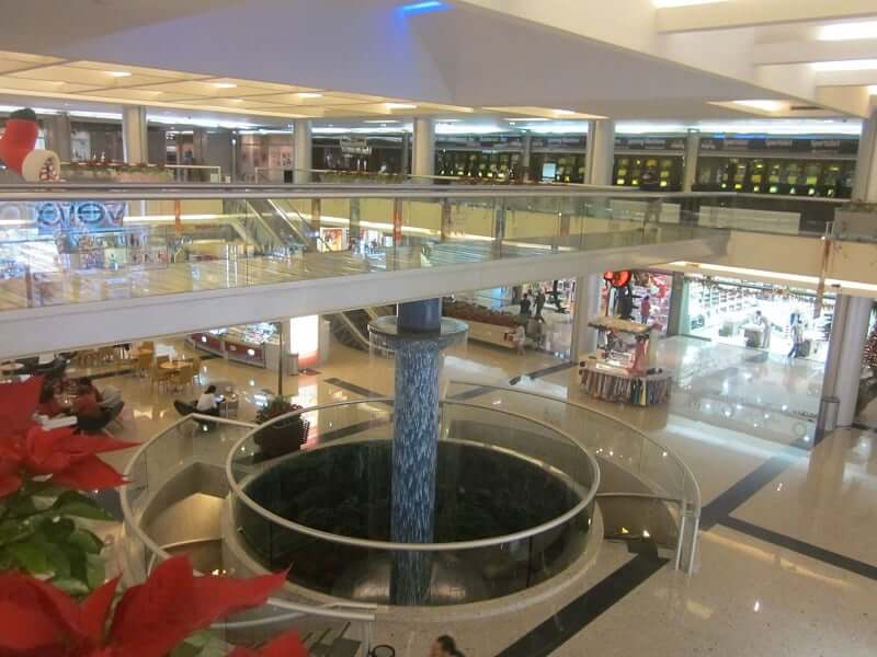 Internal area of the Plaza Kukulcan in Cancun