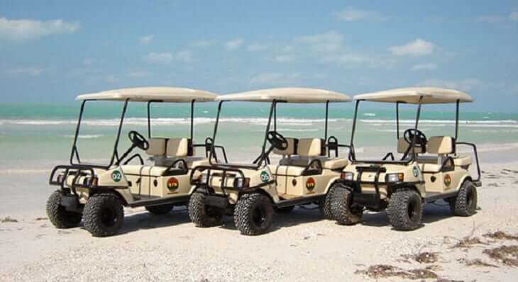 Golf Cart on Isla Mujeres in Cancun