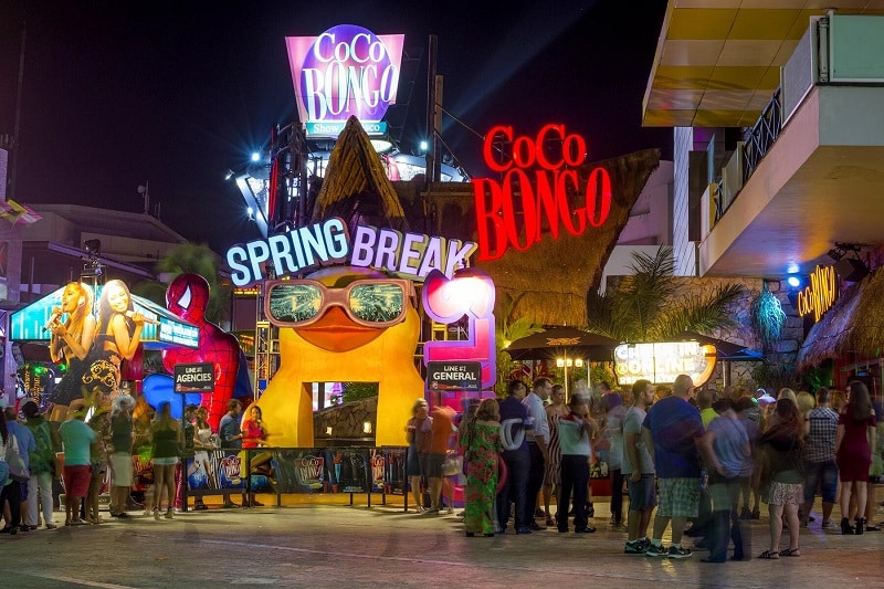 Entrance of Coco Bongo in Cancun