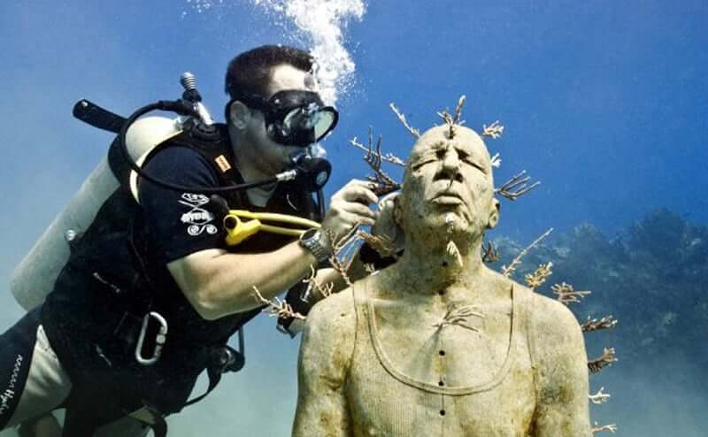 Dive at the Underwater Museum of Art in Cancun