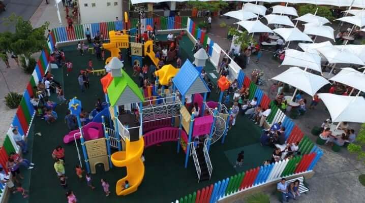 Playground at Las Palapas Park in Cancun