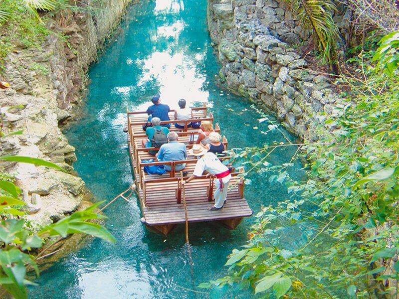 Boat ride at Xcaret park in Cancun