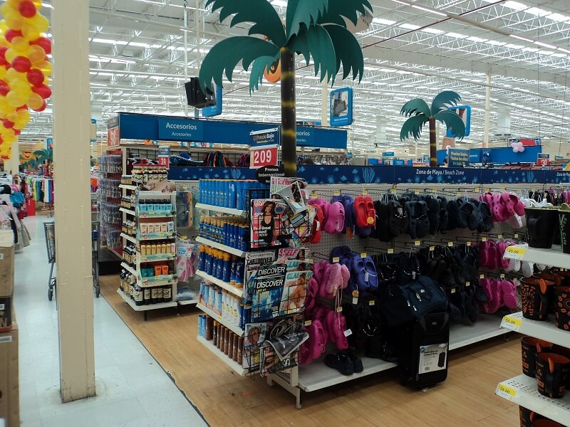 Products at Walmart in Cancun