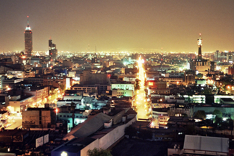 Mexico City at night