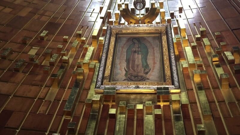 Inside of the Basilic of Guadalupe in Mexico City