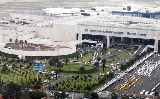 View of Mexico City Airport - Aeropuerto Internacional Benito Juárez