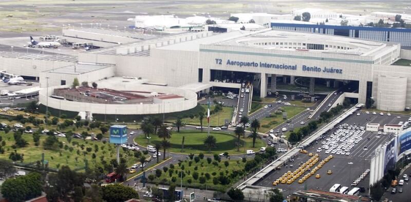 View of Mexico City Airport - Aeropuerto Internacional Benito Juárez