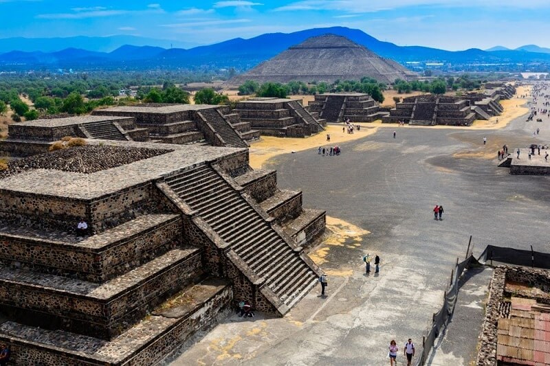 View of Pyramids of Teotihuácan in Mexico City