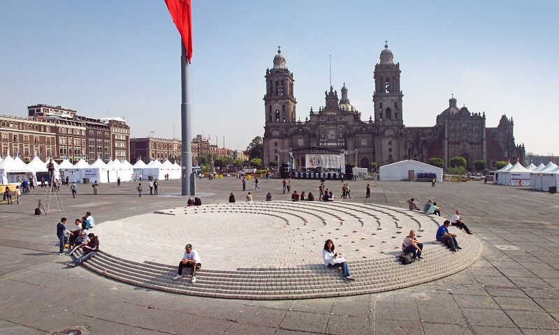 Zócalo at Plaza de La Constitución in Mexico City