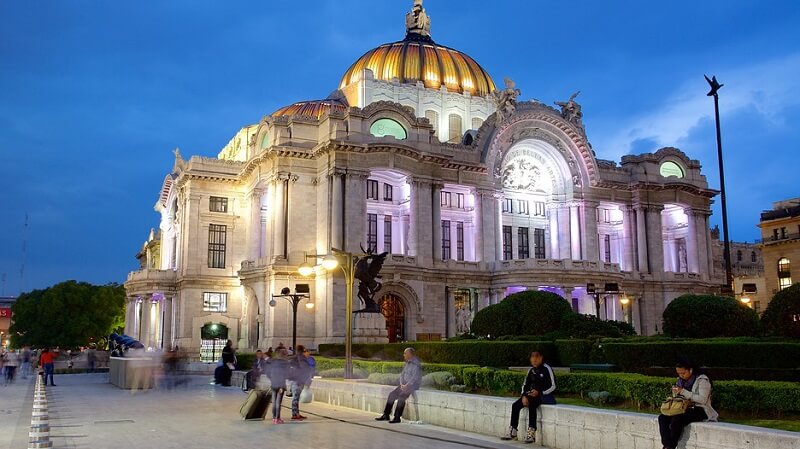 The Palace of Beauty Arts in Mexico City