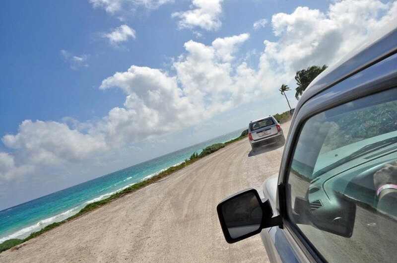 Driving to Sian Ka'an reserve in Tulum