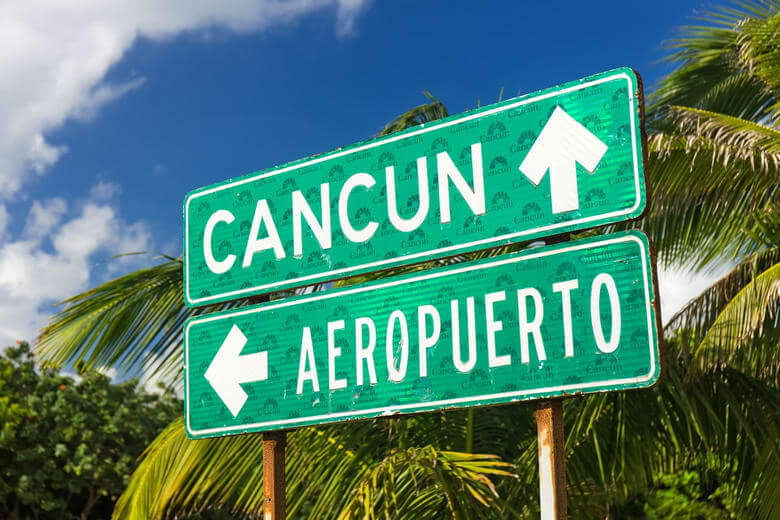 Cancun Airport sign