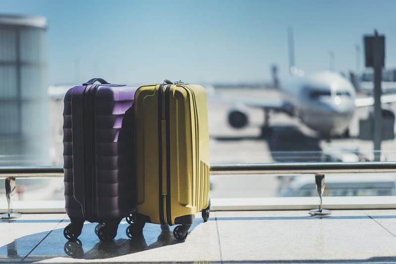Suitcases for travel abroad