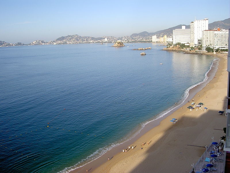 View of Icacos Beach in Acapulco