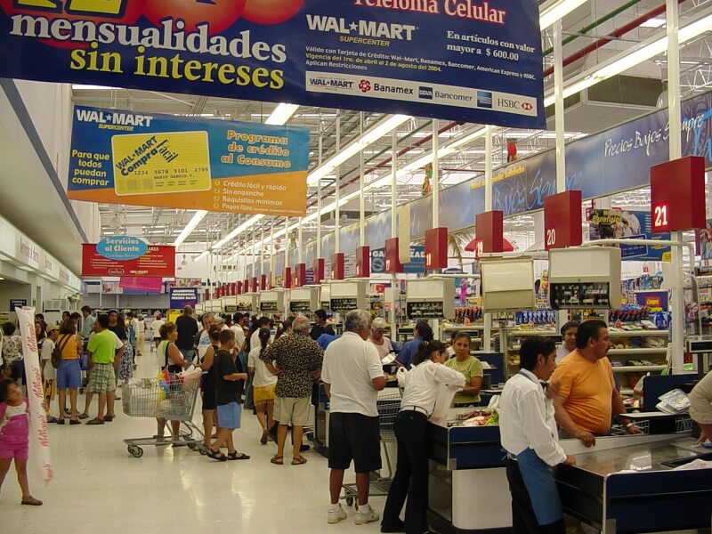 Shopping at supermarket in Cancun