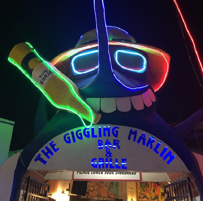 Facade of The Giggling Marlin in Los Cabos
