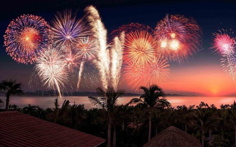 Christmas fireworks in Los Cabos