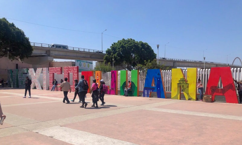 People walking in Tijuana
