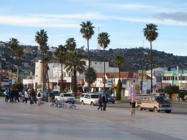 People walking in Tijuana