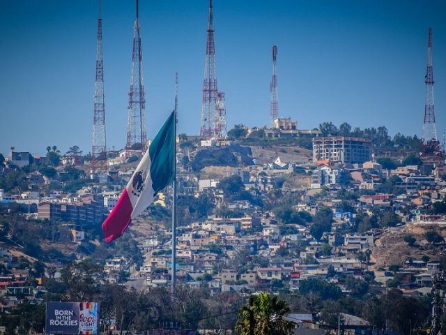 Mexican flag in Tijuana