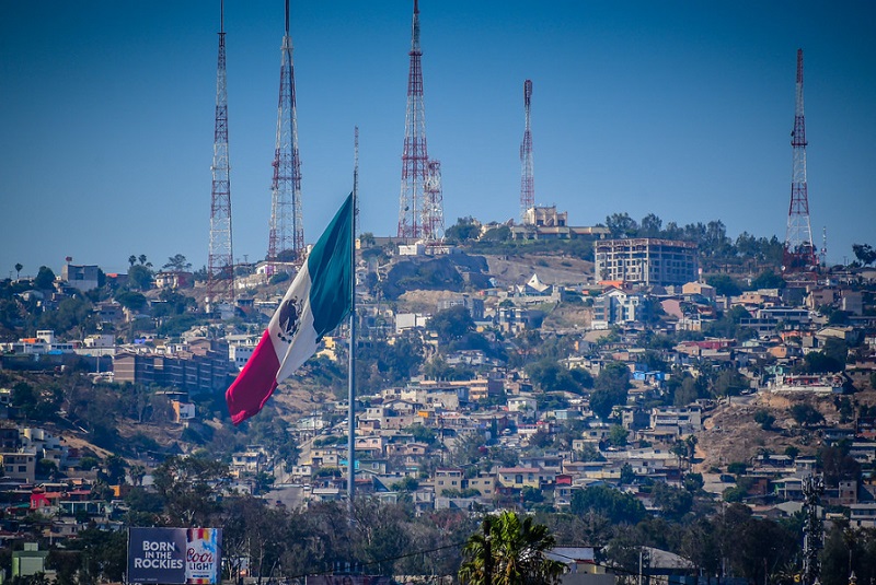 Mexican flag in Tijuana
