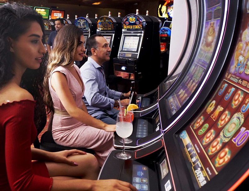 People playing at Casino Caliente in Tijuana