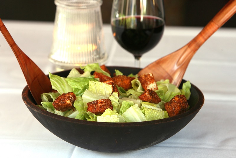 Plate with Caesar salad in Tijuana