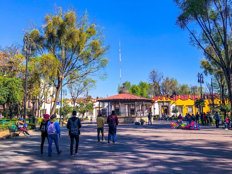 Tourists walking in Mexico