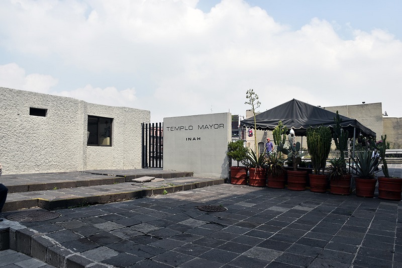 Entrance to Templo Mayor Museum in Mexico City
